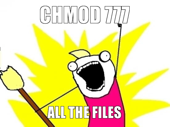 CHMOD 777 ALL THE THINGS!